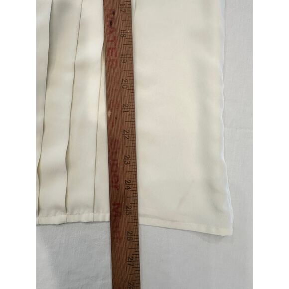 Breckenridge Vintage Ivory Cream Box Pleated Long Sleeve Blouse-Size 10 - Picture 9 of 9